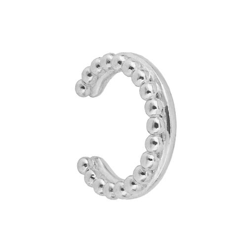 Gecko Jewellery Recycled Sterling Silver Double Row Ball Ear Cuff