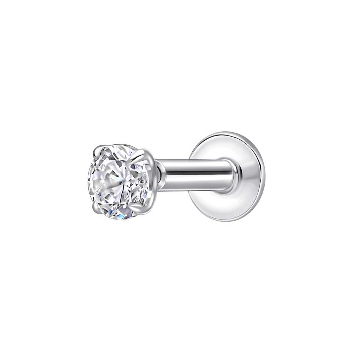 Gecko Jewellery Cubic Zirconia Labret Stud Earring – Sterling Silver