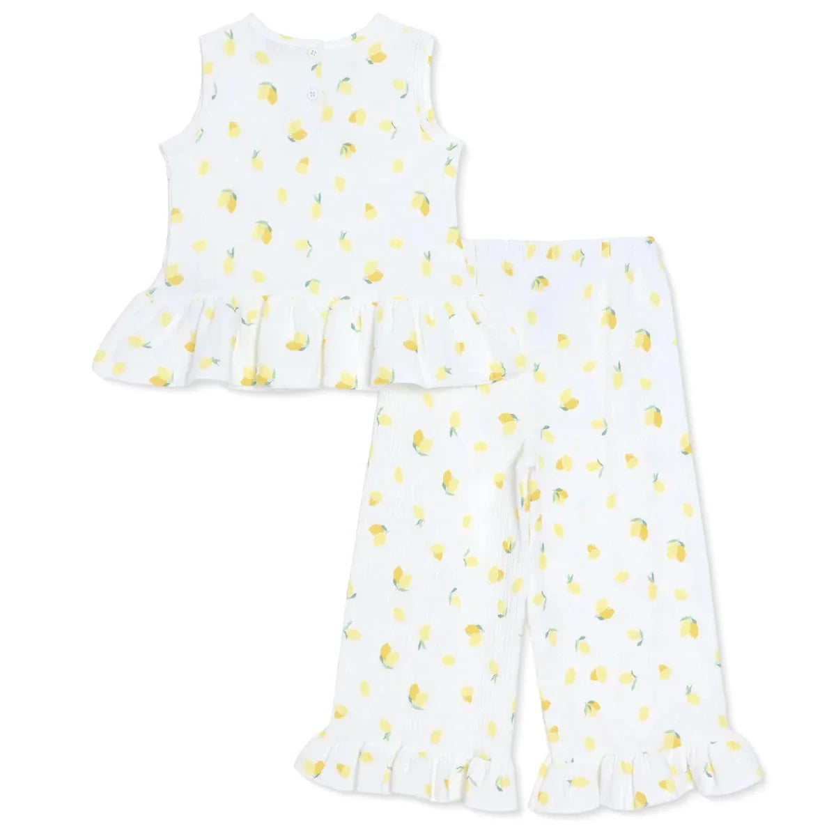 HelloBaby Girls Blouse-Muslin Trousers Fruits - Ecru Printed