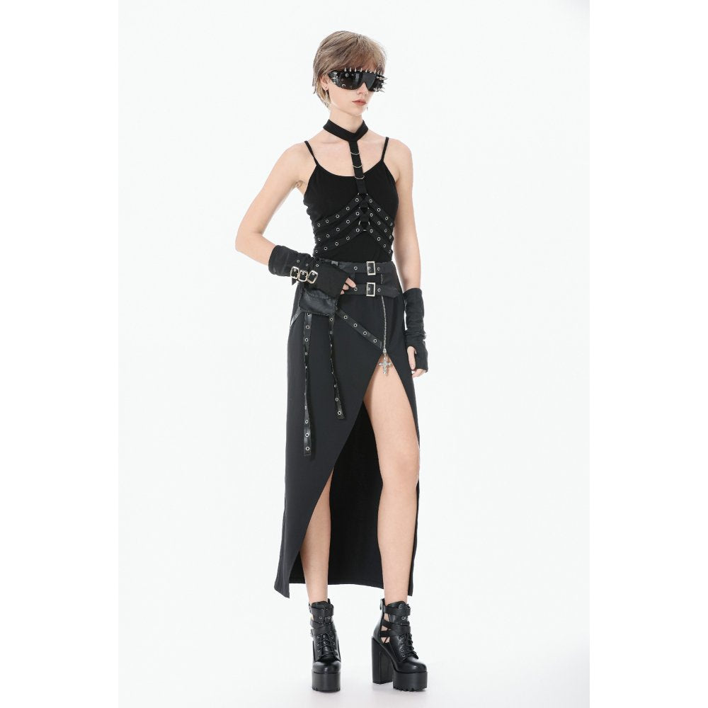 Dark In Love Punk Rib Cage Waist Cincher – Grommet Bondage Corset