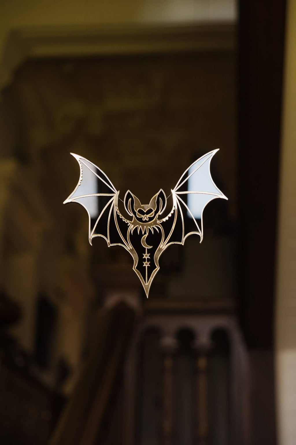 Suzanne Oddy Bat Wall Mirror – Gothic Acrylic Home Decor - 24cm