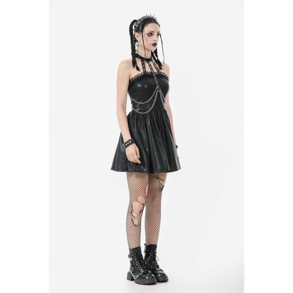 Dark in Love Valentina Red Velvet Mesh Goth Dress | Embroidered Gown