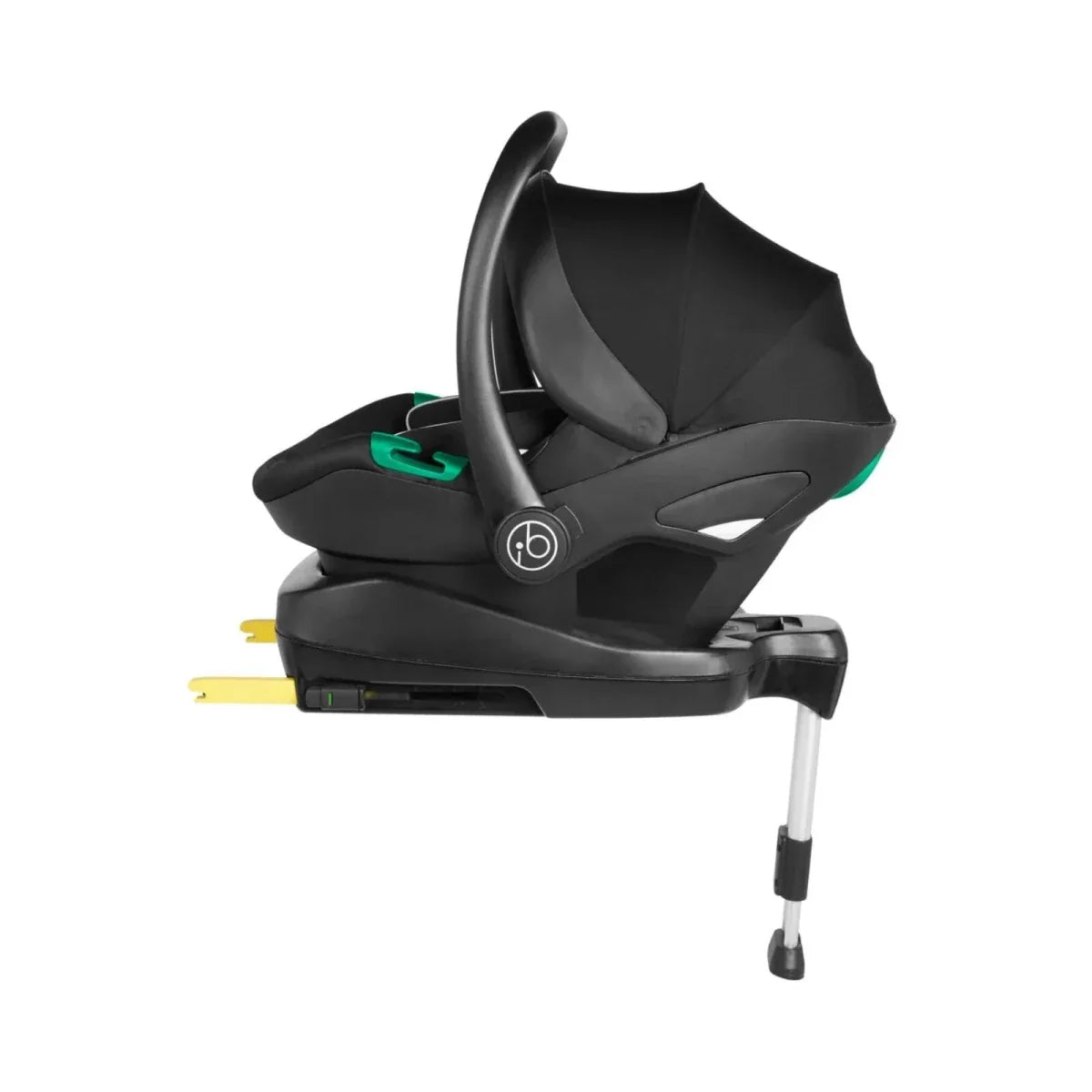 Ickle Bubba Stomp Luxe Travel System with i-Size Stratus Car Seat & ISOFIX Base 12 pcs - Black & Midnight & Tan
