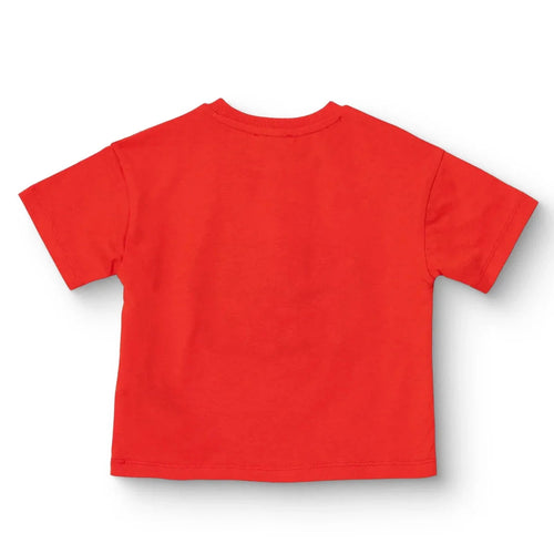 HelloBaby Boys T-shirt Slogan I Love Dad Print Crew Neck Short Sleeve - Red