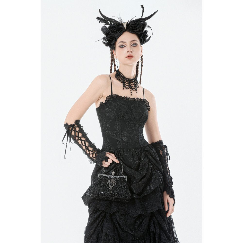 Dark In Love Celestine Gilded Evening Bag – Beaded Gothic Vintage Style