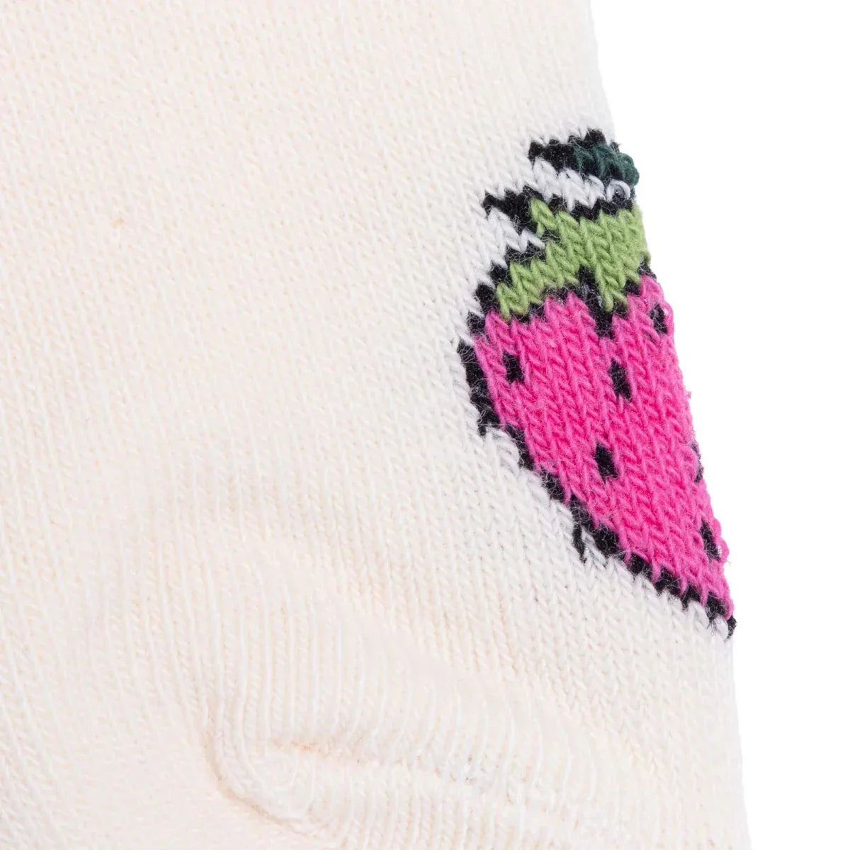 HelloBaby Girls Pack of 3 Ankle Socks Print Cotton Rich - Ecru