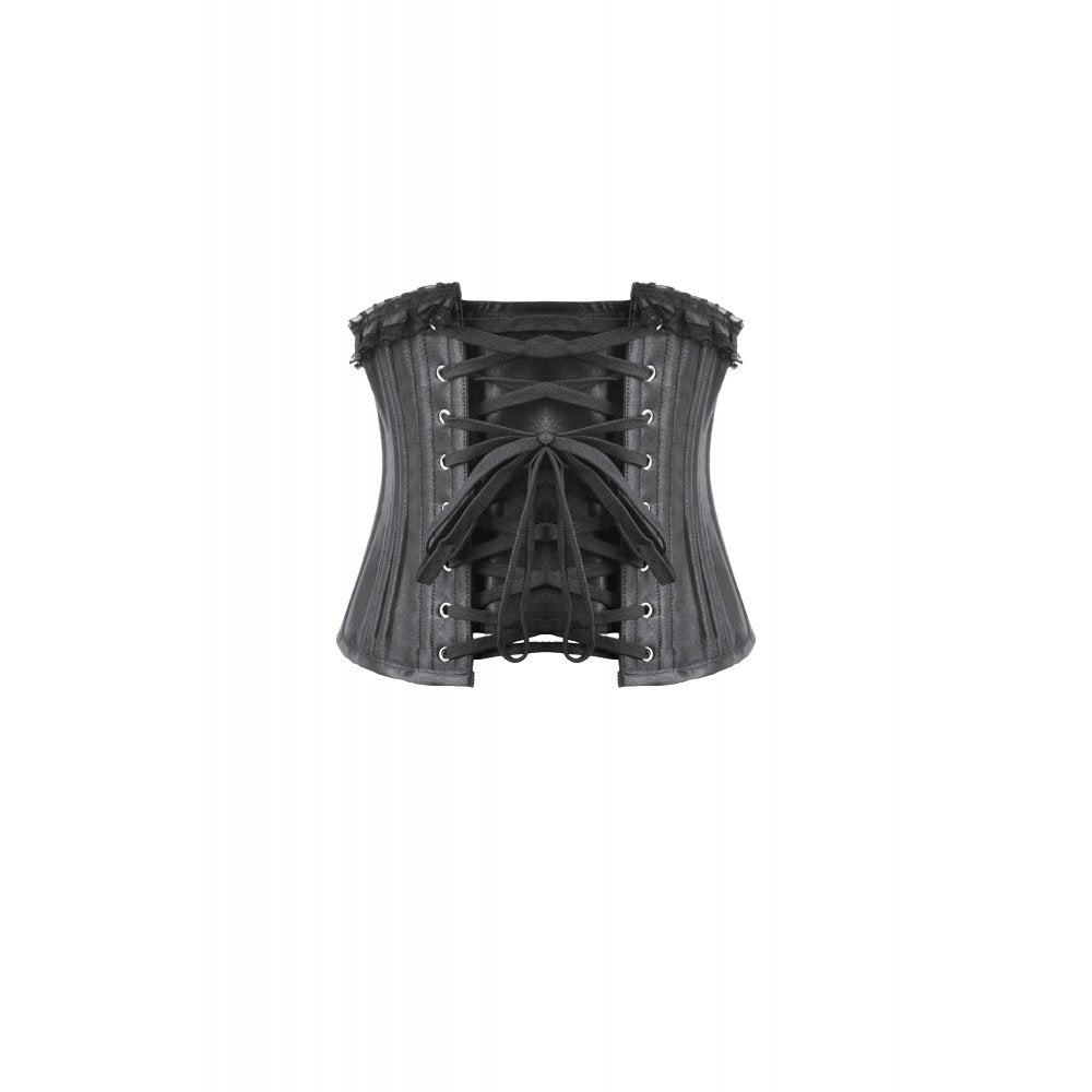 Dark In Love Evelina Steel-Boned Waist Corset – Black Gothic Cincher