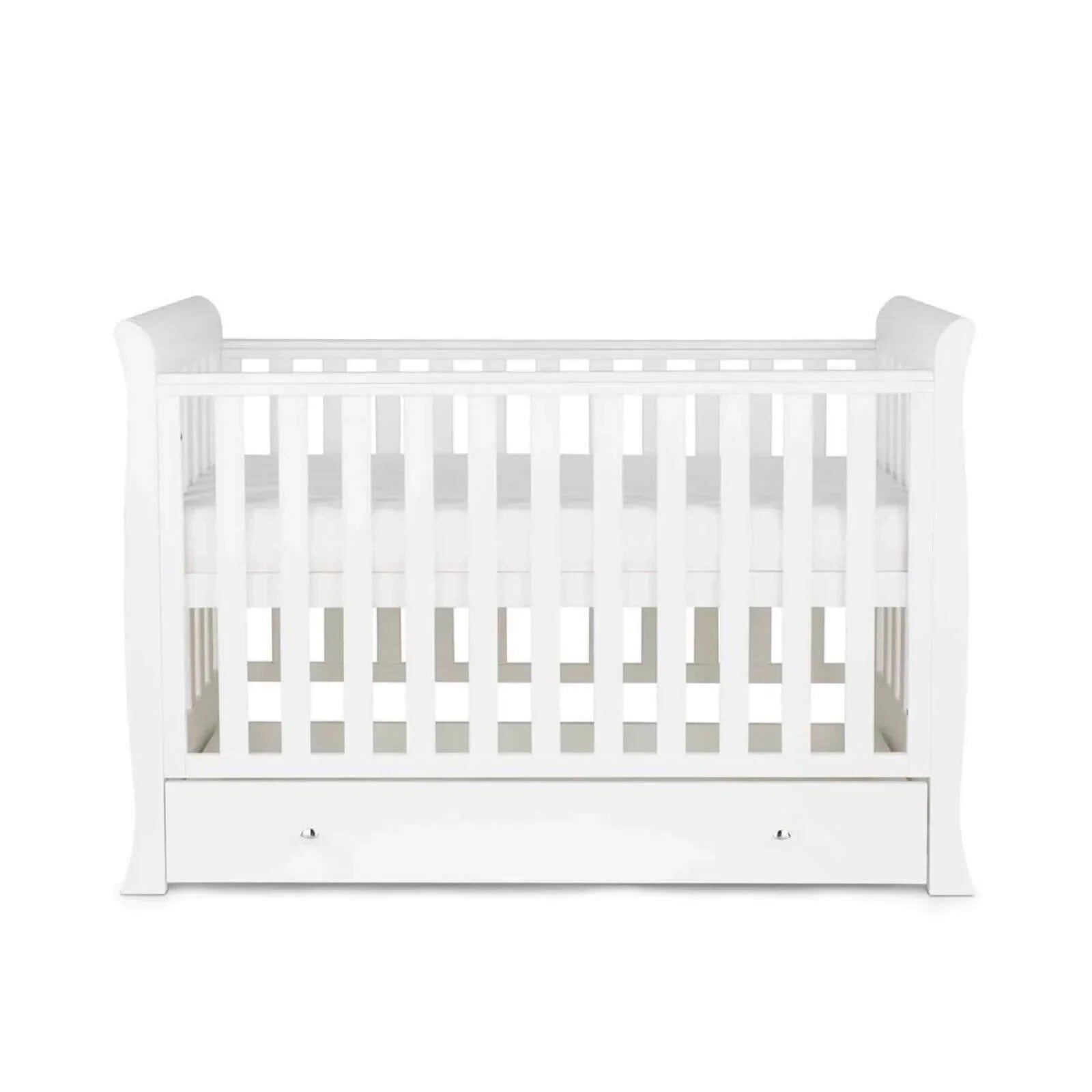 Ickle Bubba Snowdon 4 in 1 Mini 2 Piece Furniture Set White - Premium Pocket Sprung Mattress