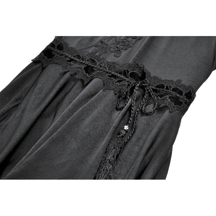 Dark in Love Selene Gothic Kimono Tail Dress – Lace High-Low Gown