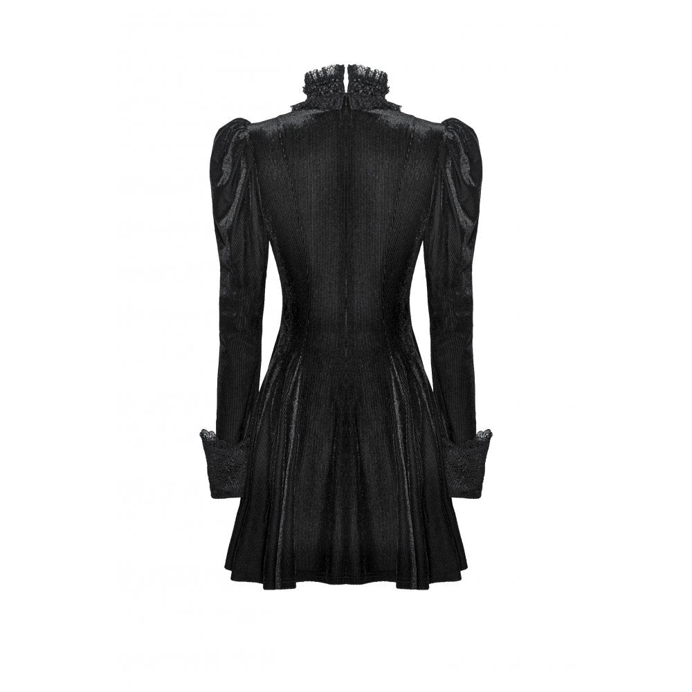 Dark in Love Inez Gown – Elegant Gothic Velvet and Lace Long Dress