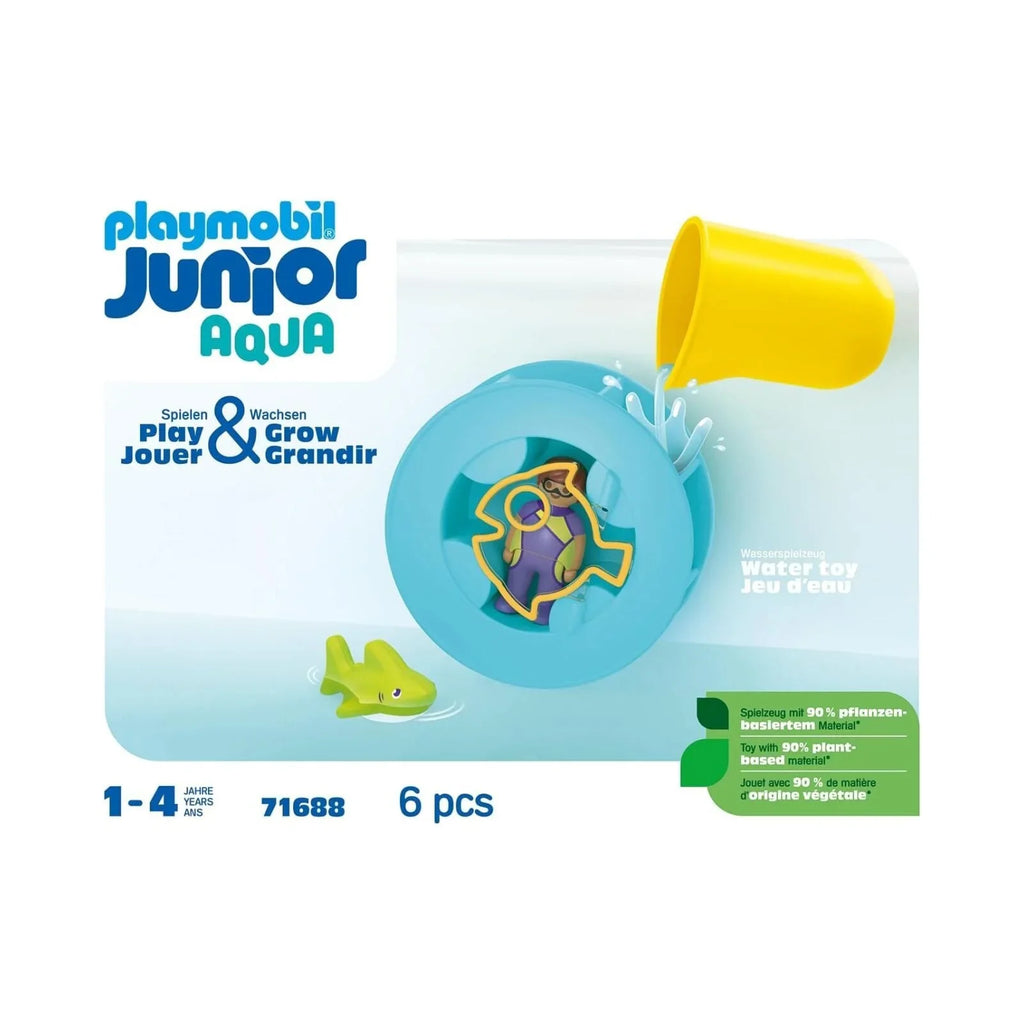 Playmobil Junior Aqua 71688 Water Wheel with Baby Shark