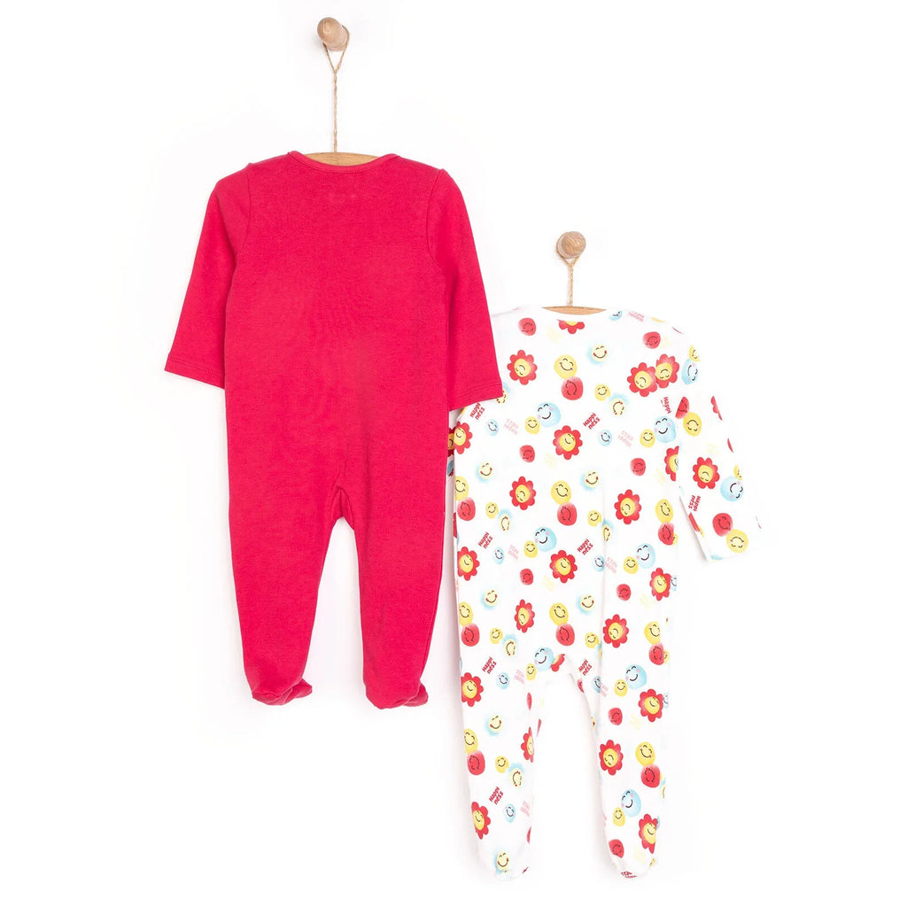 HelloBaby Newborn Footed Romper - Pink