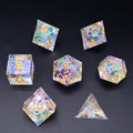 Candy Wrapper | Sharp Edge Dice | Resin | 7 Piece Set