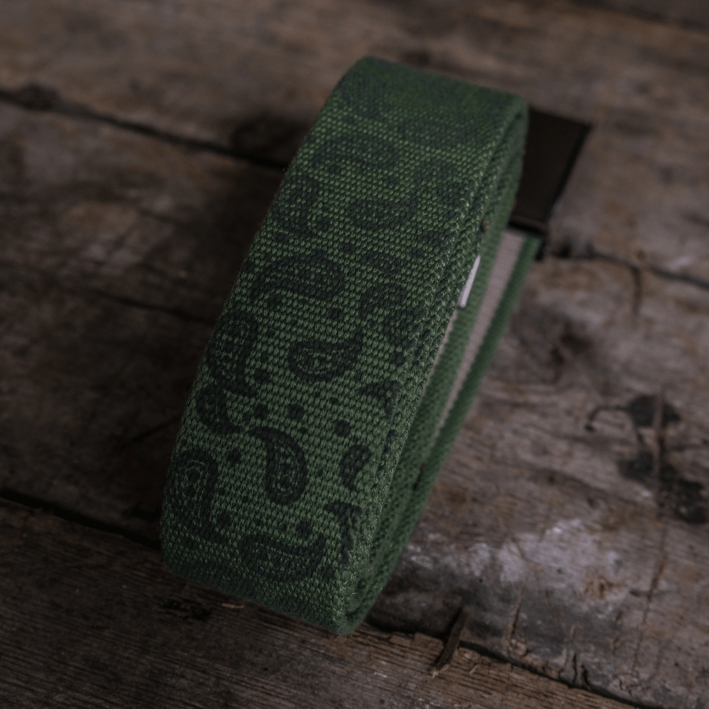 Uggly and Co Reversible Green Canvas Utility Belt with Bottle Opener