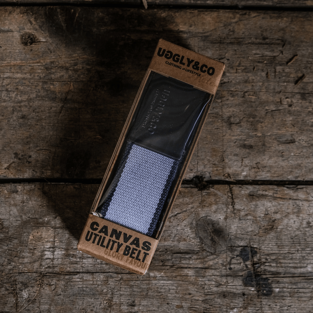 Uggly and Co Reversible Blue Canvas Utility Belt with Bottle Opener