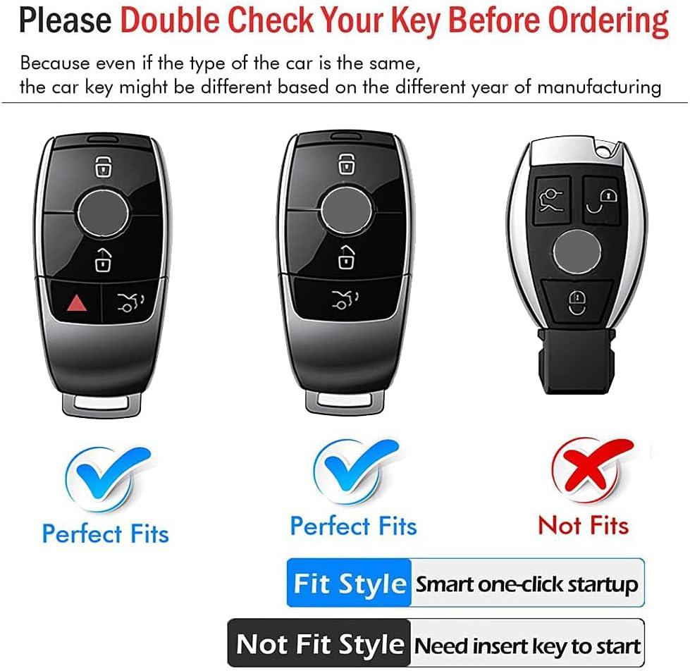 Mercedes Benz Key Fob Cover – Gradient Glass & Metal Case for A/C/E/S Class