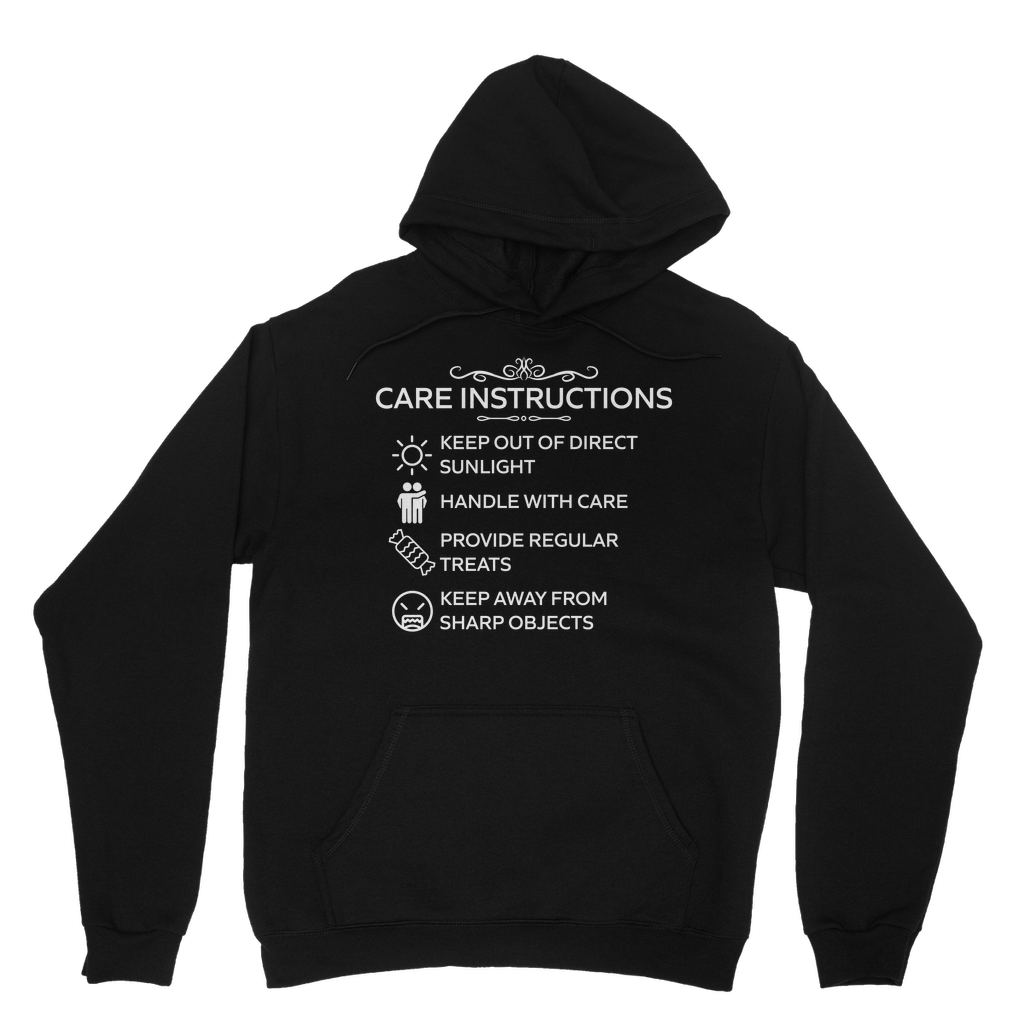 Kate's Clothing Care Instructions Hoodie – Unisex Sustainable Cotton