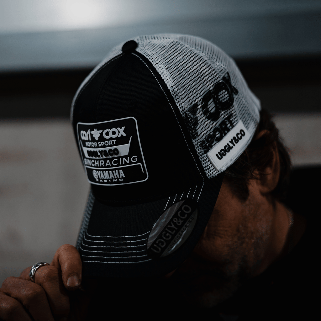 Carl Cox Motorsport Binch Racing Trucker Hat – Black & White Mesh