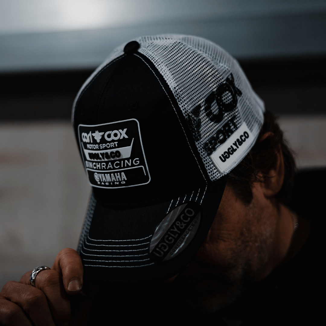Carl Cox Motorsport Binch Racing Trucker Hat – Black & White Mesh