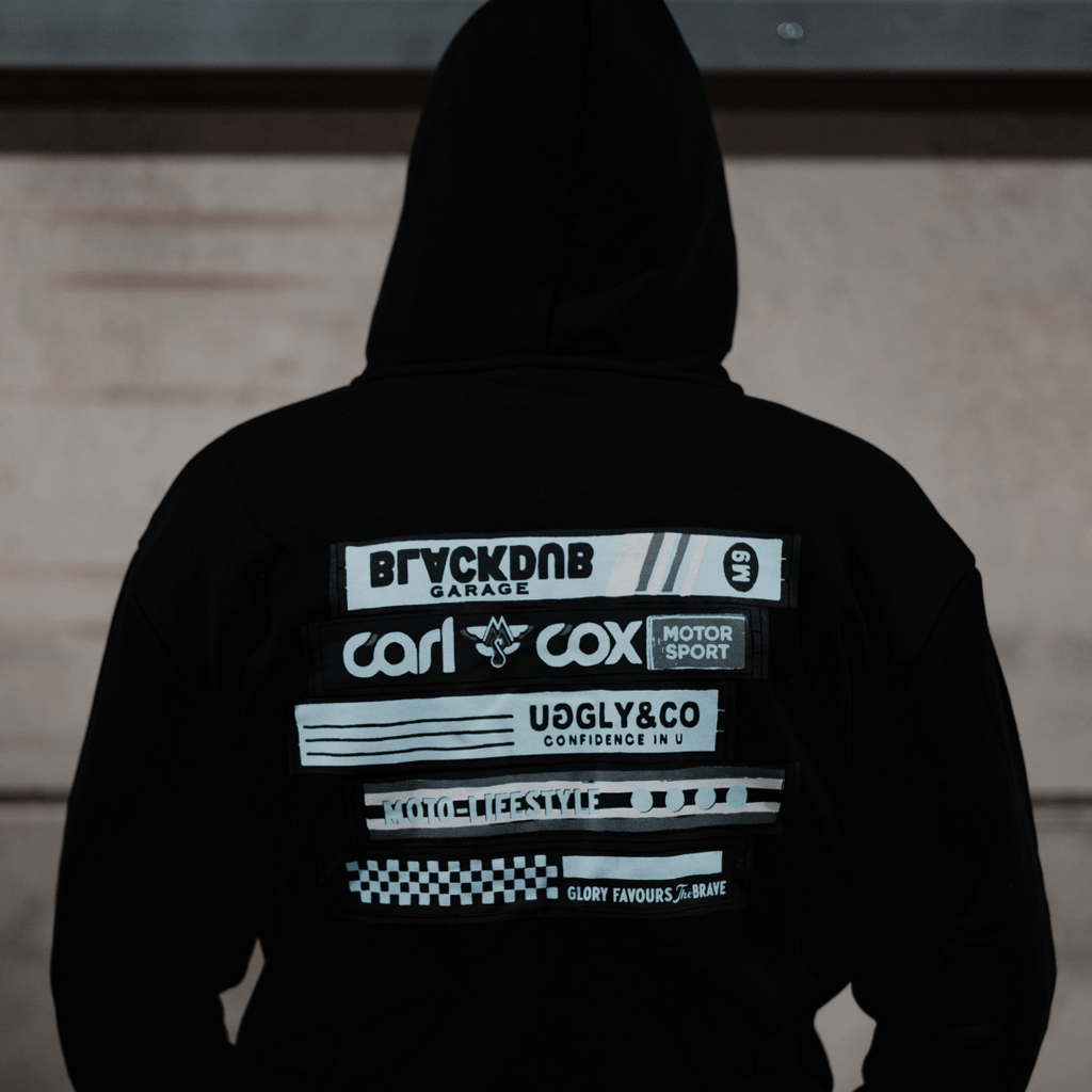 Uggly & Co x Carl Cox Motorsport Tape Zip-Up Hoodie – Heavyweight