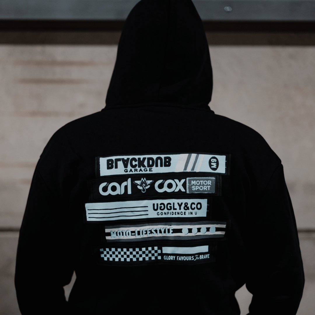 Uggly & Co x Carl Cox Motorsport Tape Zip-Up Hoodie – Heavyweight