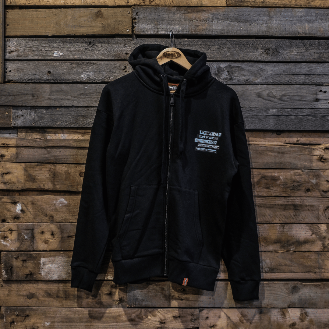 Uggly & Co x Carl Cox Motorsport Tape Zip-Up Hoodie – Heavyweight
