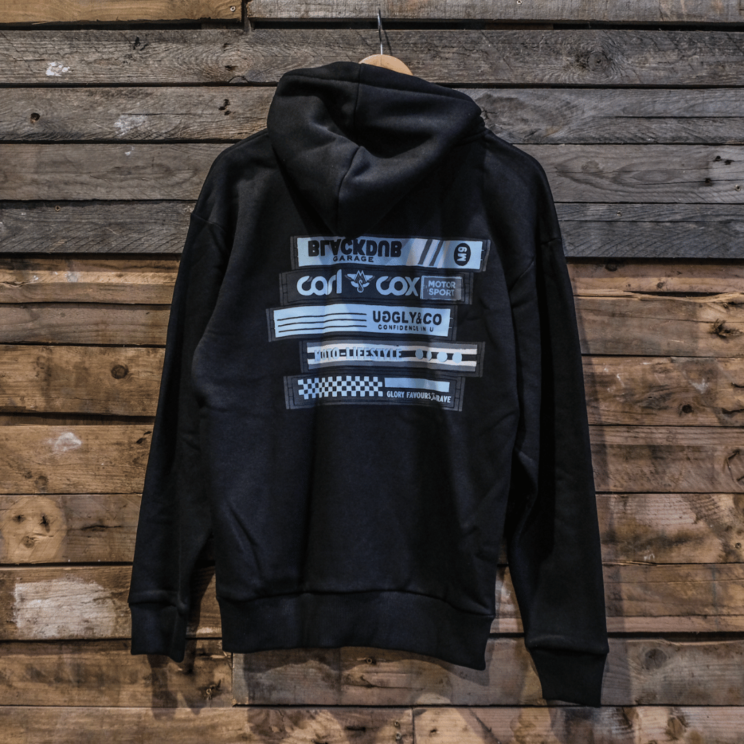 Uggly & Co x Carl Cox Motorsport Tape Zip-Up Hoodie – Heavyweight
