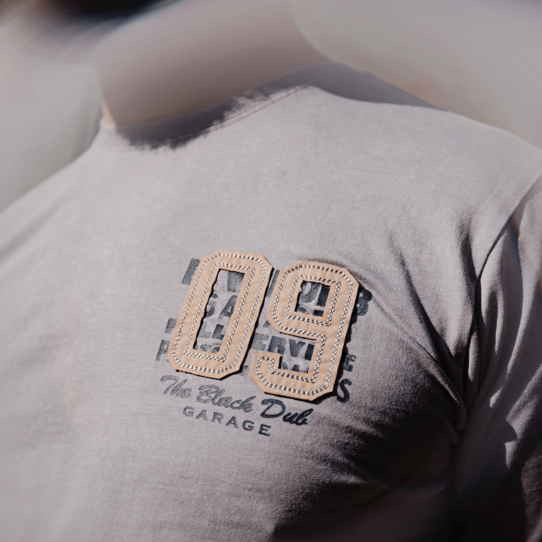 Uggly and Co Heavyweight Graphic Tee – Acid Wash Cotton '09' Shirt
