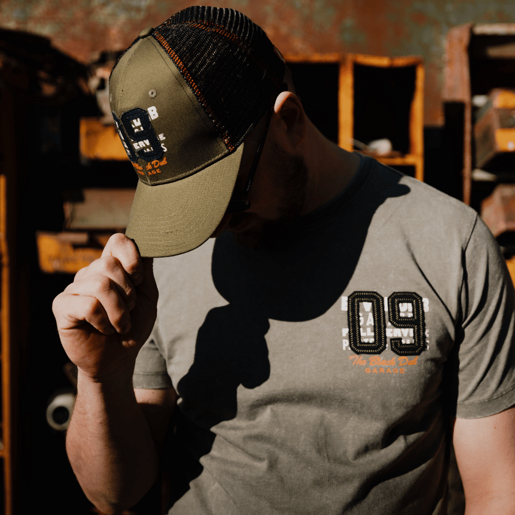 Uggly and Co Green Parts & Spares '09' Acid Wash Heavyweight Tee
