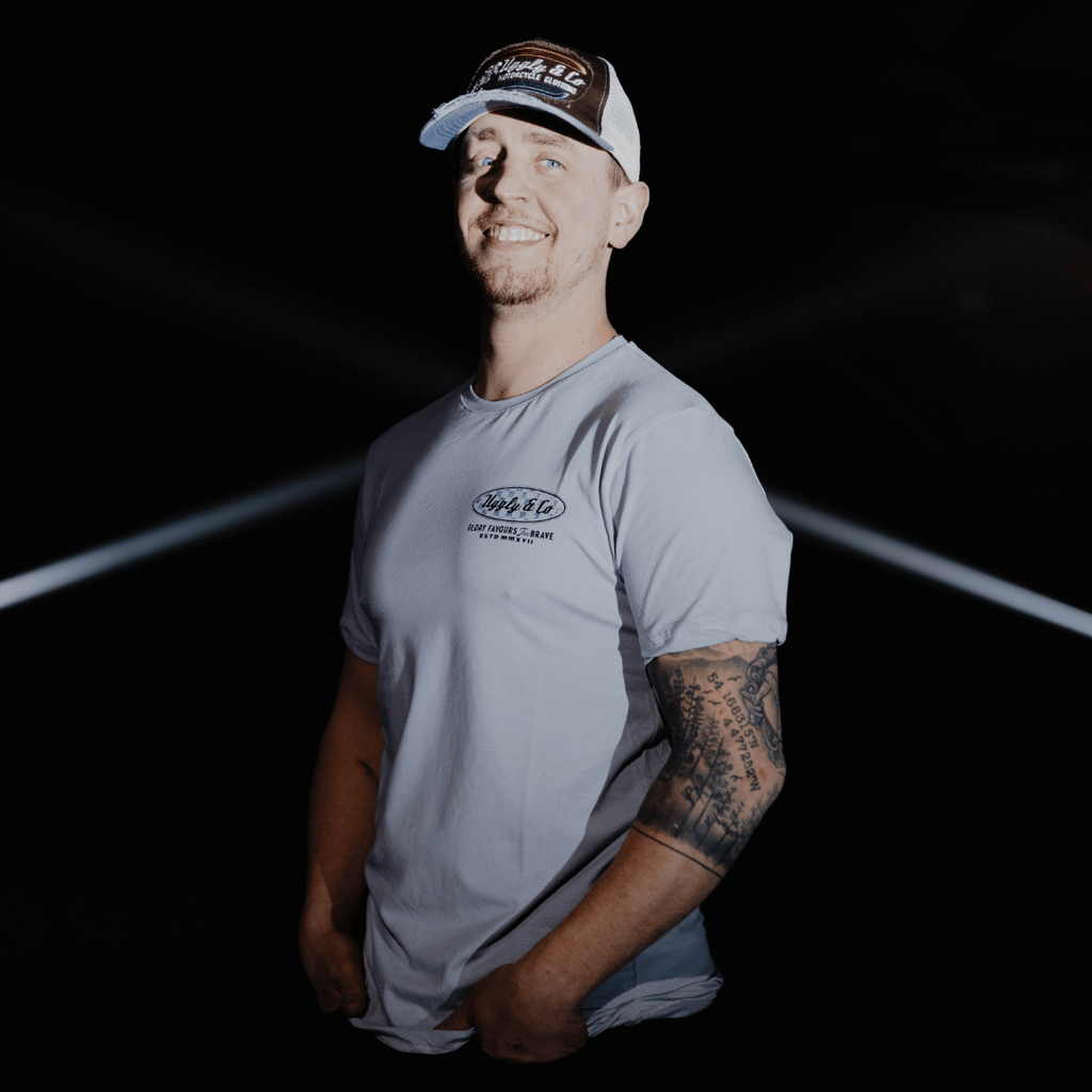 Uggly and Co Dusty Flattrack No.1 Heavyweight Cotton Graphic Tee
