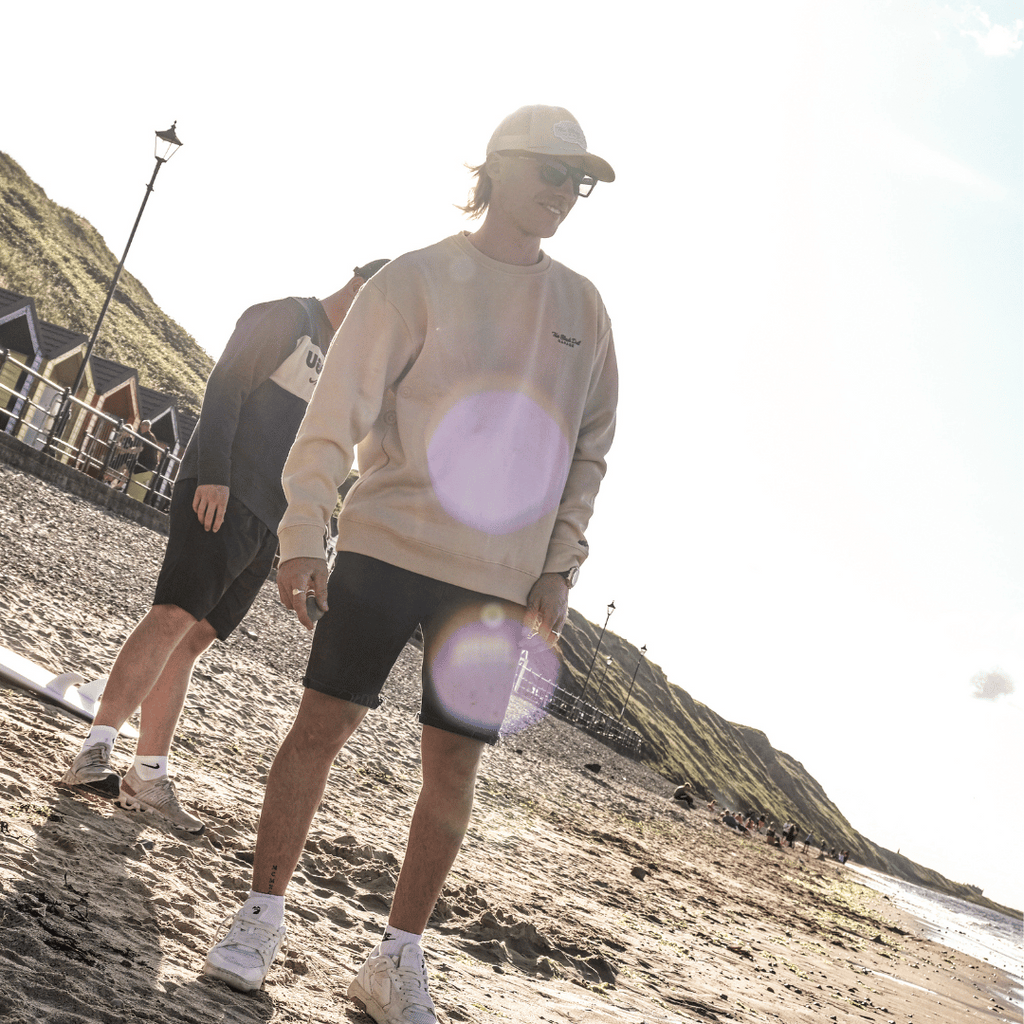 Uggly and Co Black Dub Garage Jumper – Beige Heavyweight Fleece