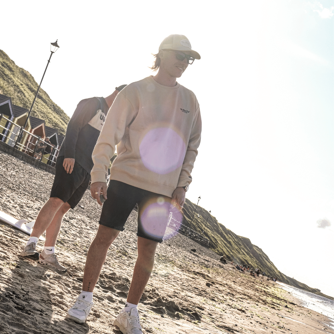 Uggly and Co Black Dub Garage Jumper – Beige Heavyweight Fleece