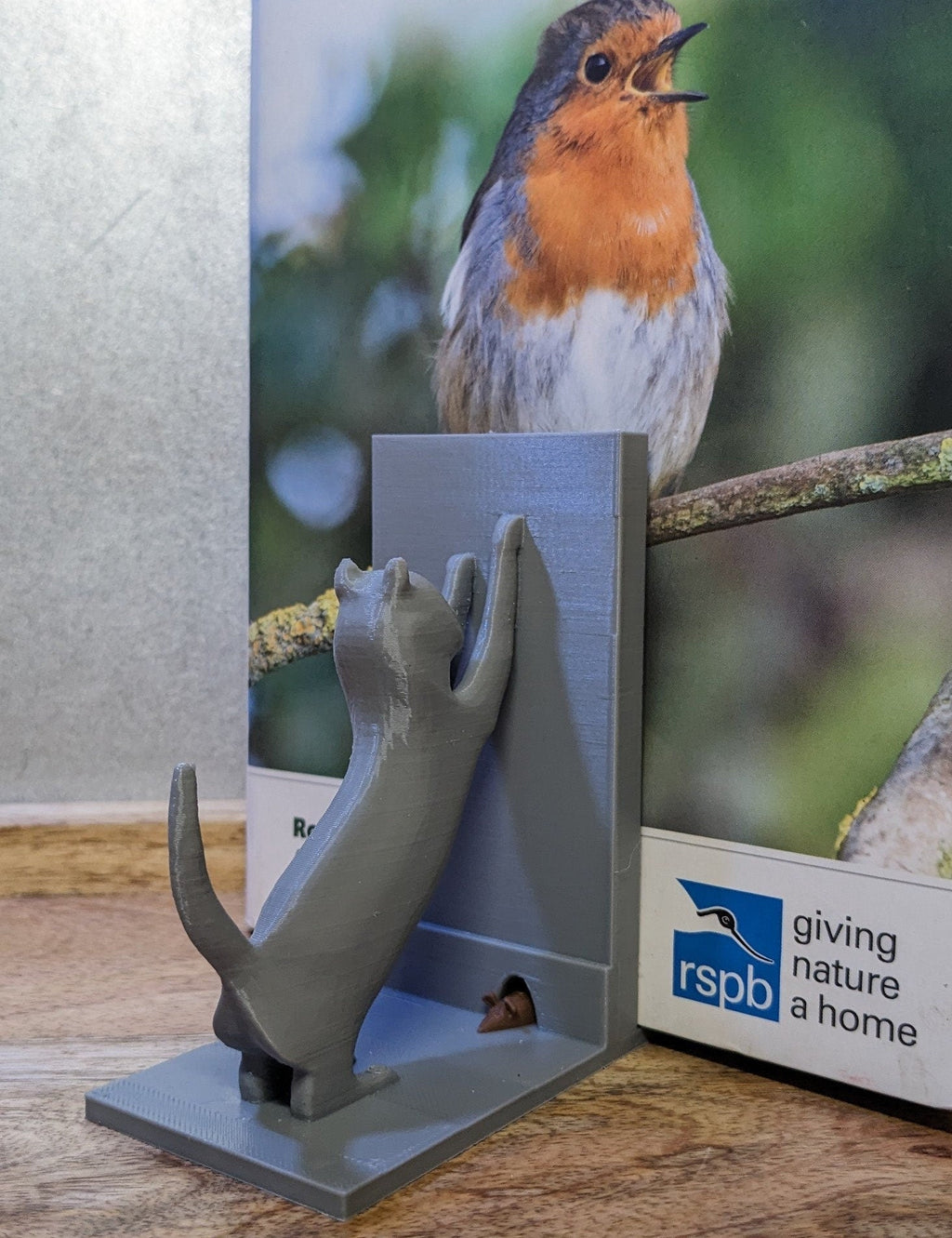 Chaddyverse Cat and Mouse 3D Printed Bookends – Eco-Friendly PLA