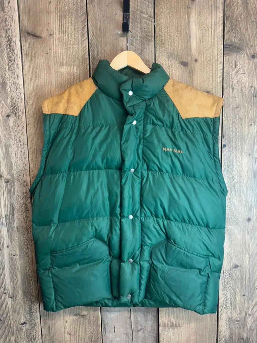 Rare vintage Naf Naf puffer Jacket body warmer Gilet XL 1990s
