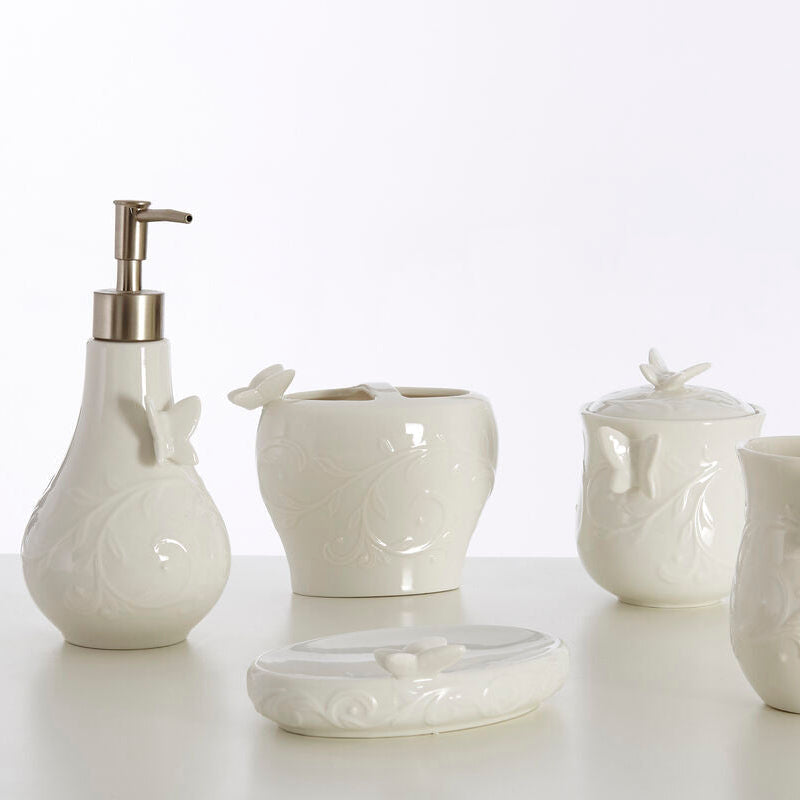Orsina Edelle Porcelain Soap Dish – Minimalist Bathroom Sink Organizer