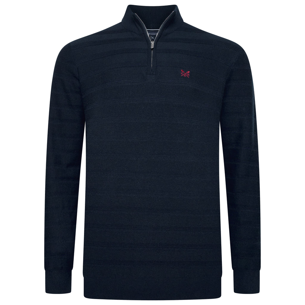 Crew Clothing Company Cashmere & Silk Blend Quarter Zip Jumper