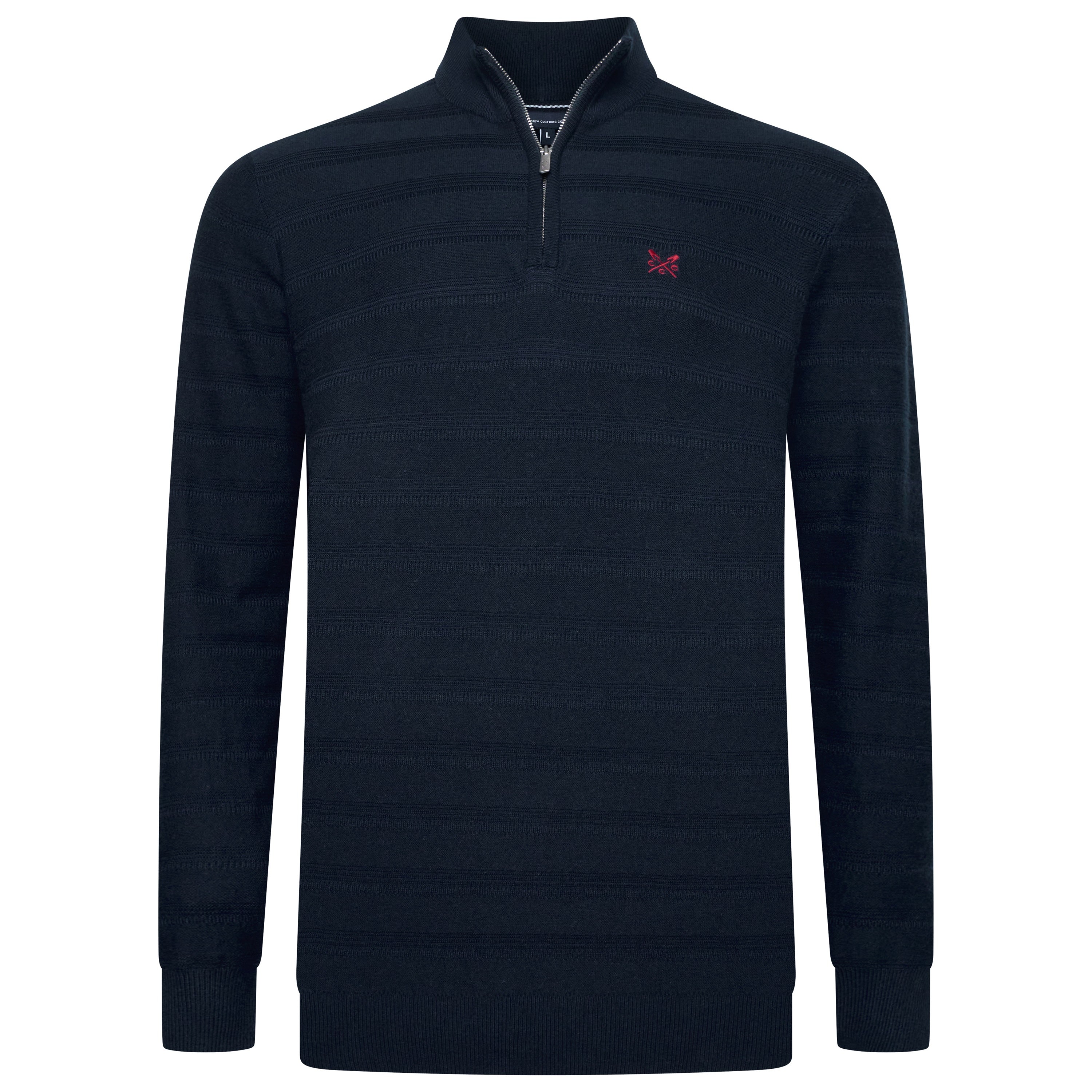 Crew Clothing Company Cashmere & Silk Blend Quarter Zip Jumper
