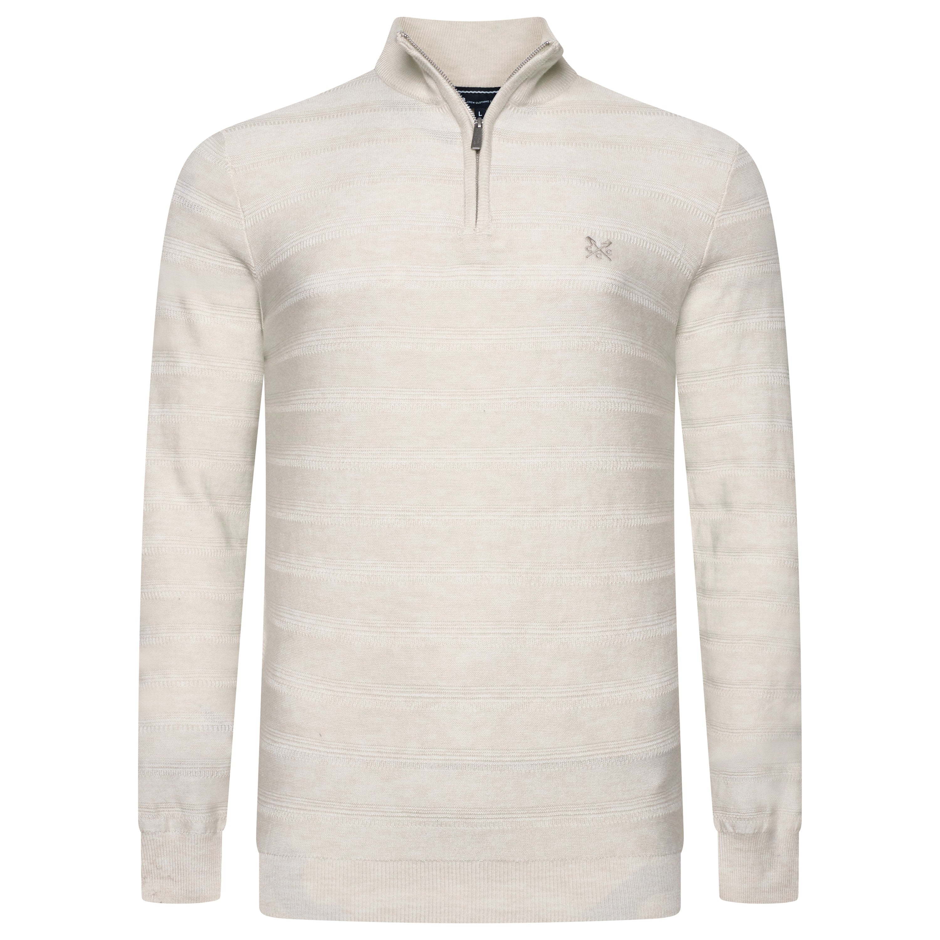 Crew Clothing Company Cashmere & Silk Blend Quarter Zip Jumper