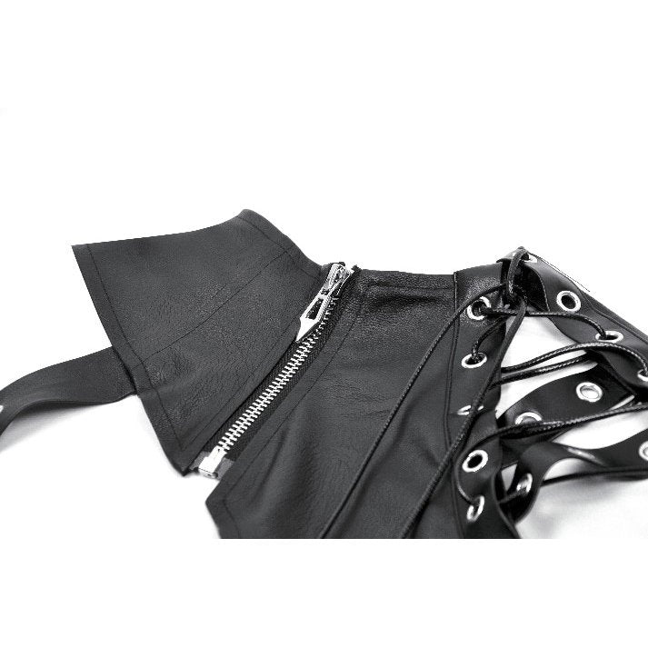 Dark in Love Zora Single Sleeve Harness Shrug | Faux Leather Alt Top