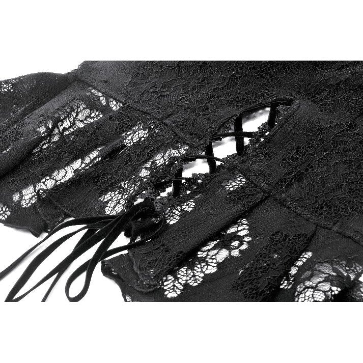 Dark in Love Ophelia Black Lace Corset Top – Victorian Goth Style