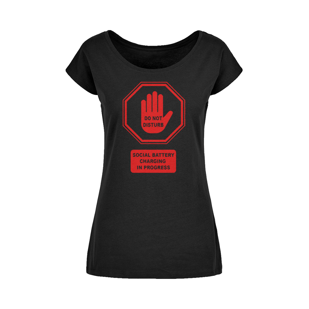 Gothic Attitude Do Not Disturb Women's Wide Neck Cotton T-Shirt