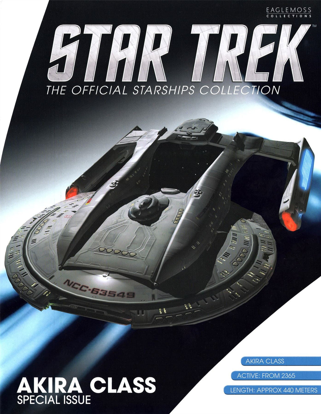 #12 U.S.S. Thunderchild NCC-63549 (Akira-class) XL EDITION Model Die Cast Ship (Eaglemoss / Star Trek)