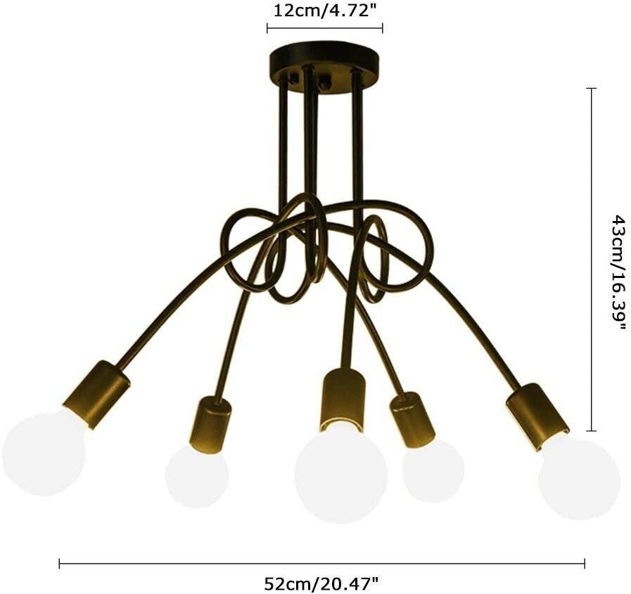 Massive Discounts 5-Light Vintage Metal Ceiling Light Fixture – 20.47"