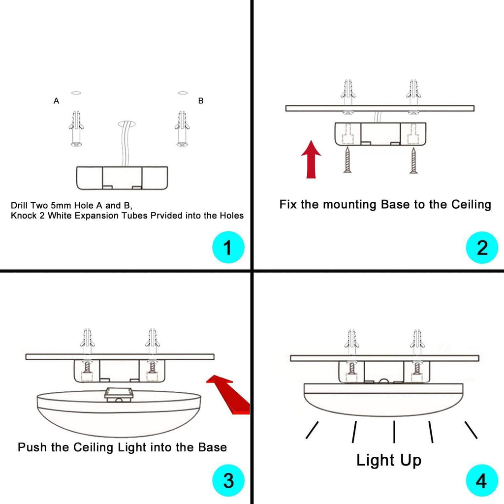 Yafido Ultra Slim LED Ceiling Light – 36W 3240LM 4500K UFO Panel