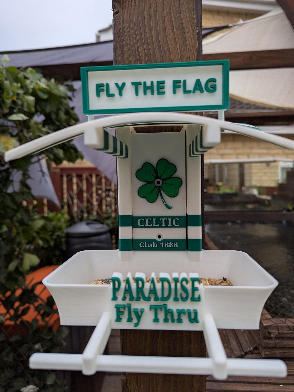 Celtic FC Bird Feeder – 3D Printed Garden Decor by Chaddyverse