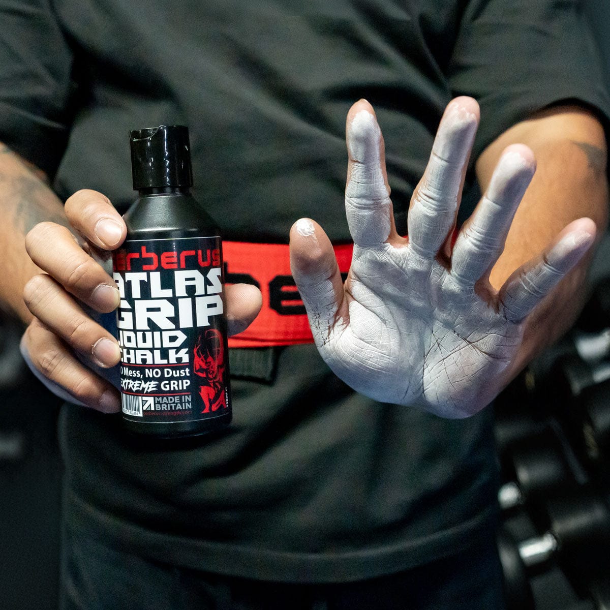 Cerberus Strength Atlas Grip Liquid Chalk – 250ml Anti-Bacterial
