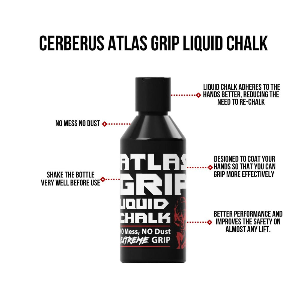 Cerberus Strength Atlas Grip Liquid Chalk – 250ml Anti-Bacterial