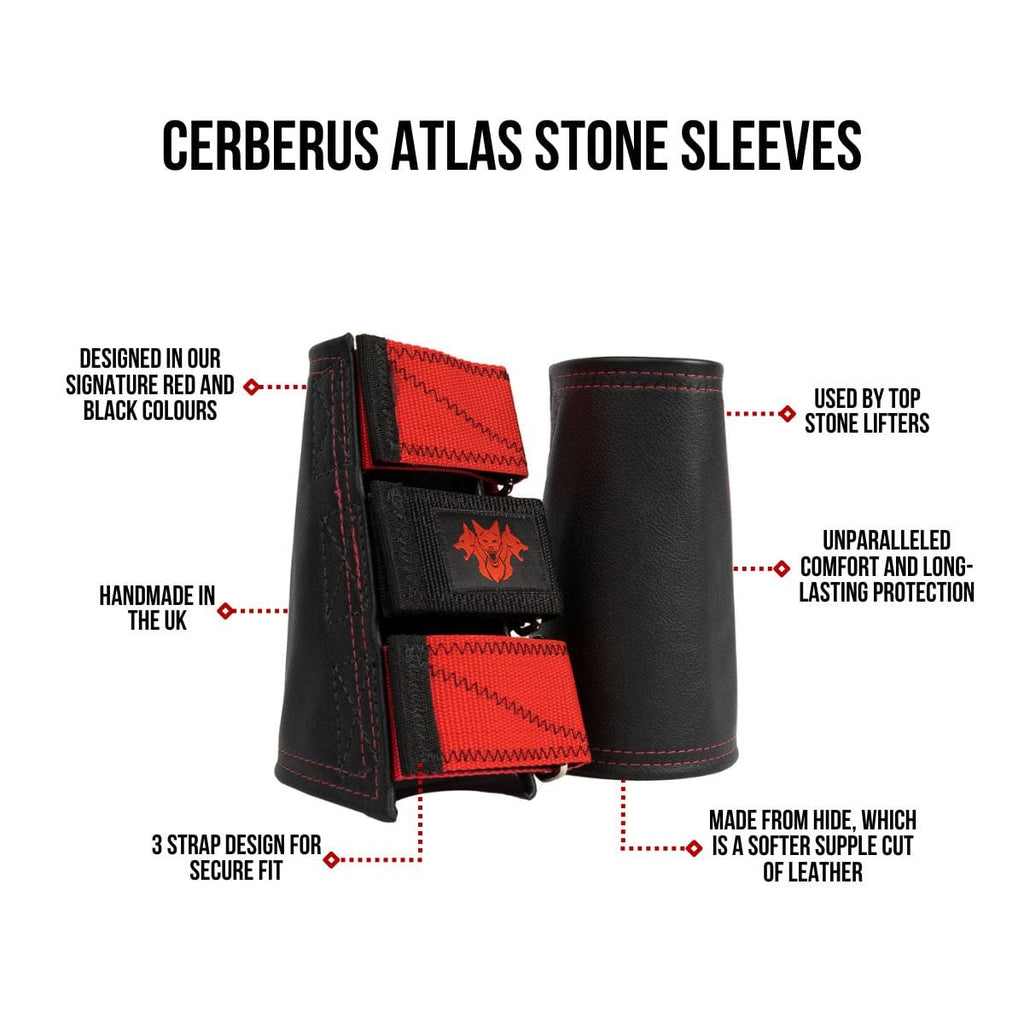 CERBERUS Strength Atlas Stone Sleeves – Premium Leather Forearm Guards