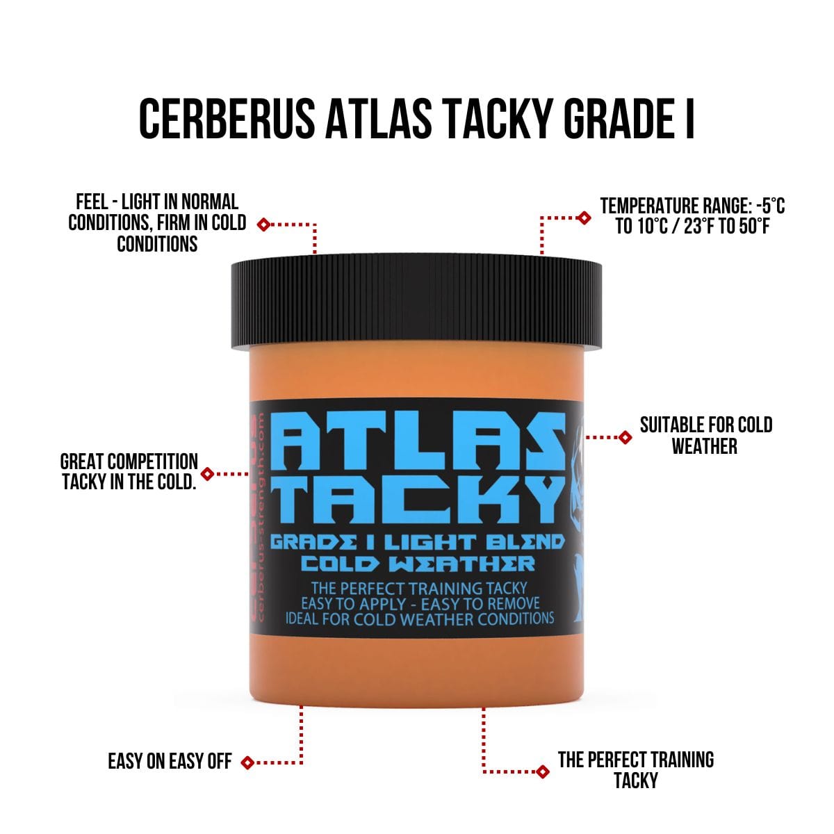 CERBERUS Atlas Tacky Grade I – Cold Weather Stone Lifting Blend