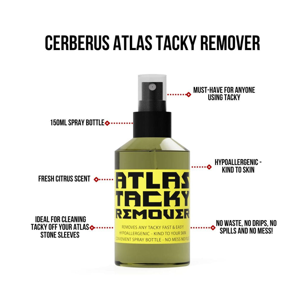 CERBERUS Strength Atlas Tacky Remover – 150ml Citrus Scent Spray